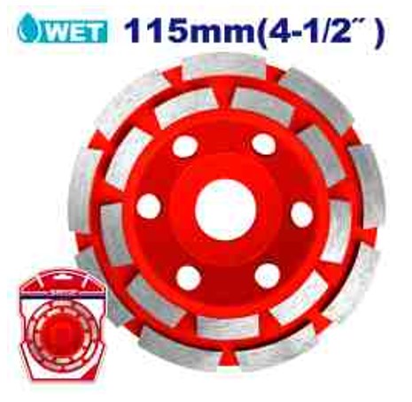 115mm Diamond Cup Wheel 18 Blades 22.22mm Arbor for Grinding Concrete